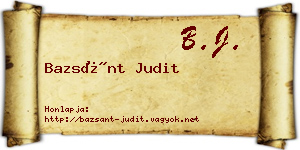 Bazsánt Judit névjegykártya